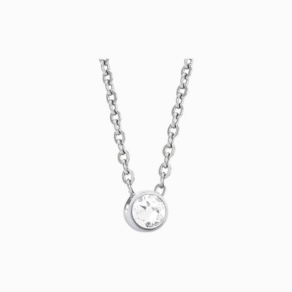 Bezel Crystal Necklace