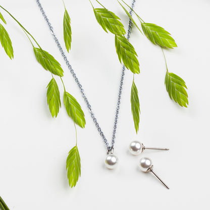 White Pearl Jewelry Gift Set