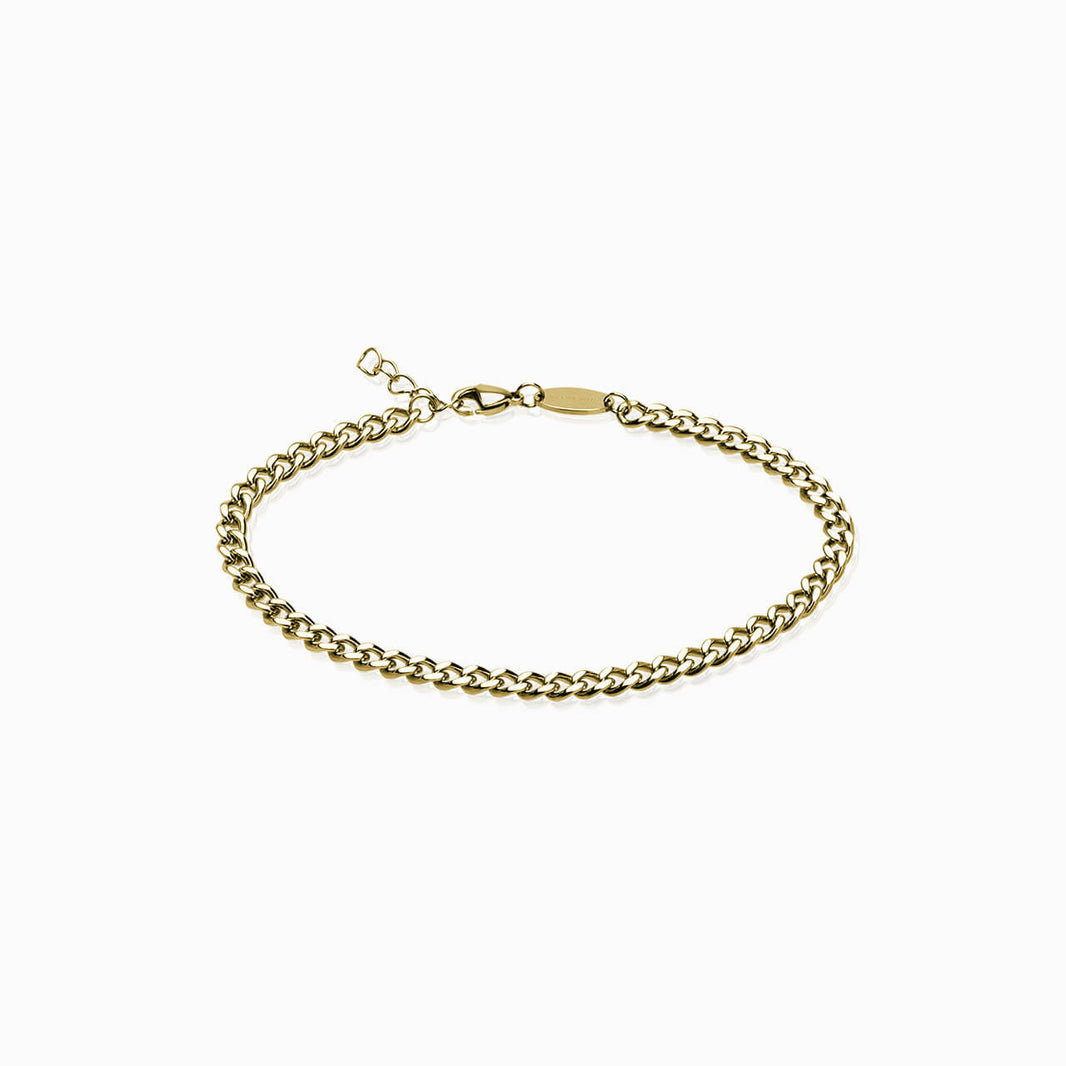 Curb Link Bracelet in gold color for men
