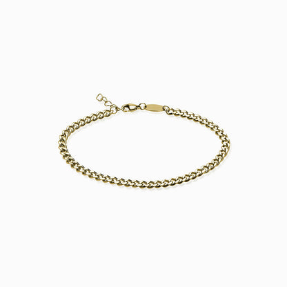 Curb Link Bracelet in gold color for men