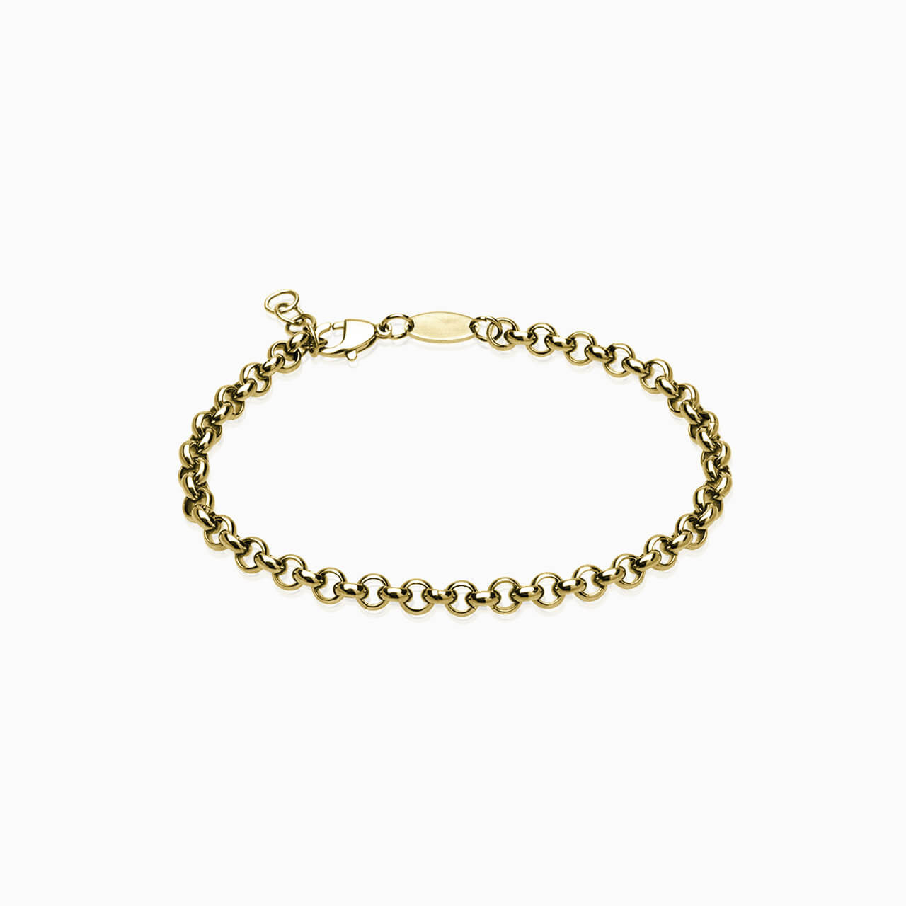 Box chain bracelet in golden color