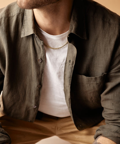 Grand Twist Necklace on male model