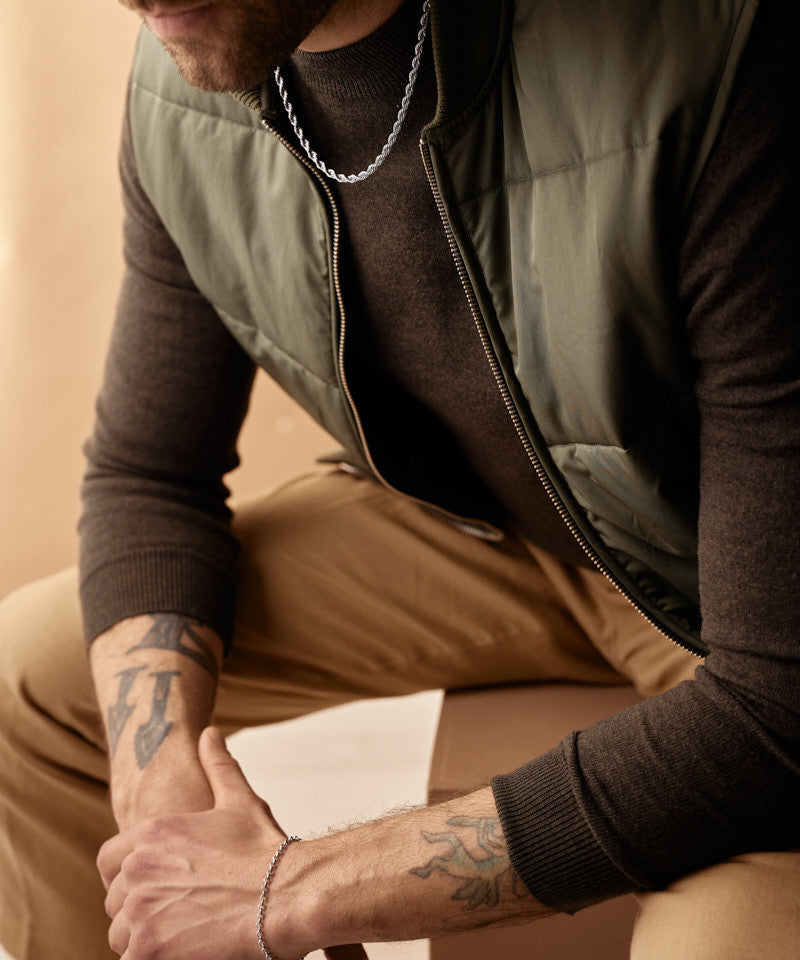 Grand Twist Necklace on male model