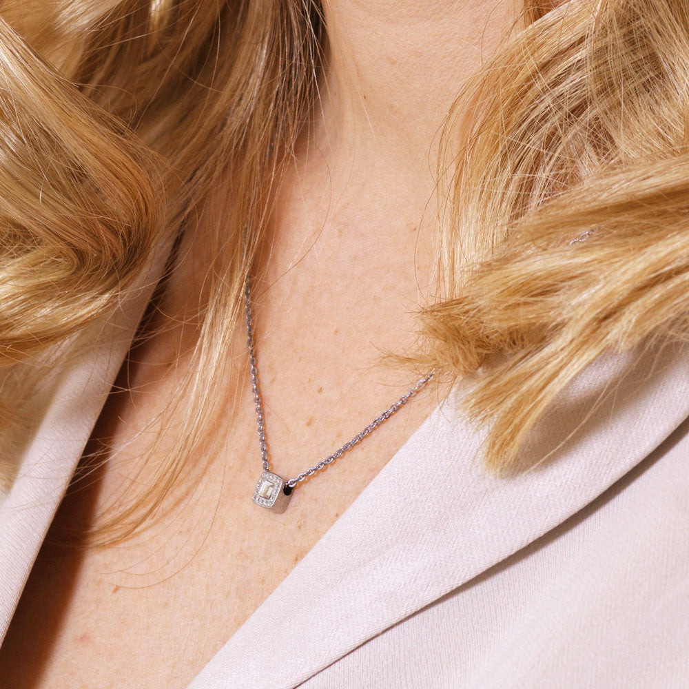Brilliance Cushion Crystal Necklace