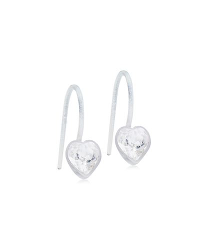 Medical Plastic Heart Pendant Earrings