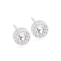 Medical Plastic 6mm Brilliance Halo Earrings