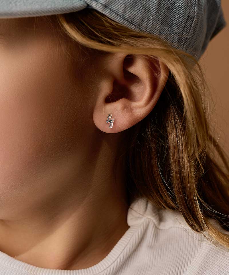 Medical Plastic 8mm Flash Earrings