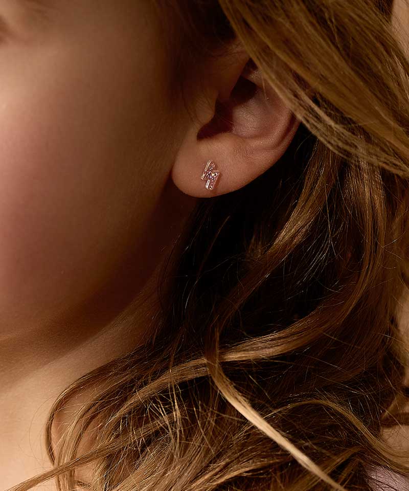 Medical Plastic 8mm Flash Earrings