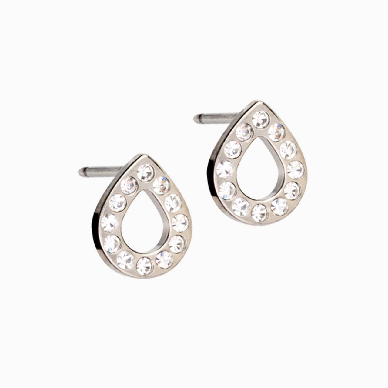 8mm Drop Hollow earrings for sensitive skin