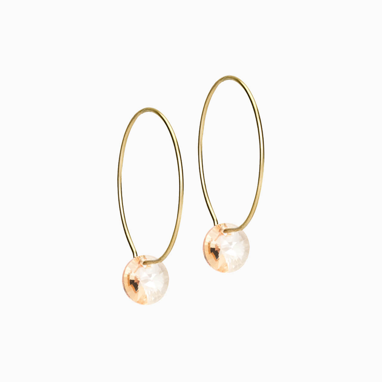 Golden Titanium Golden Shadow Round Pendant 25mm Ear Ring