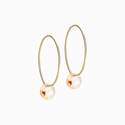 Golden Titanium Golden Shadow Round Pendant 25mm Ear Ring
