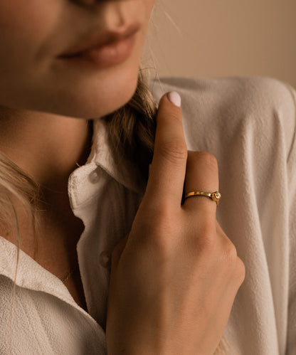 Bezel Crystal Ring