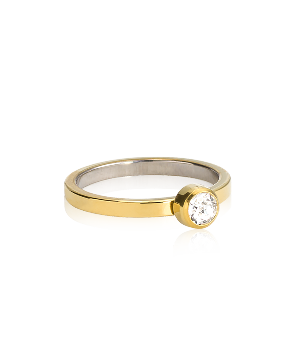 Bezel Crystal Ring